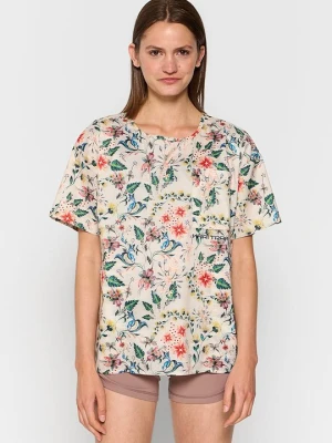 T-shirt z nadrukiem Kari Traa beżowy