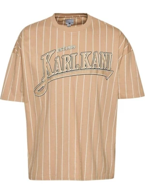 T-shirt z nadrukiem Karl Kani piaskowy