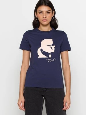 T-shirt z nadrukiem Karl Lagerfeld