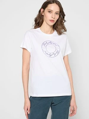T-shirt z nadrukiem KARL LAGERFELD biały