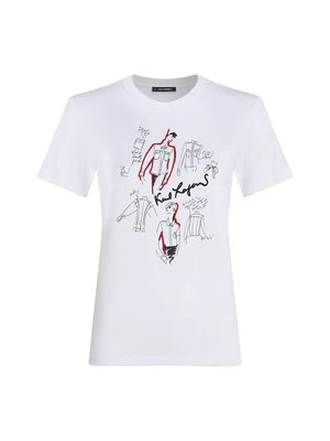 T-shirt z nadrukiem Karl Lagerfeld