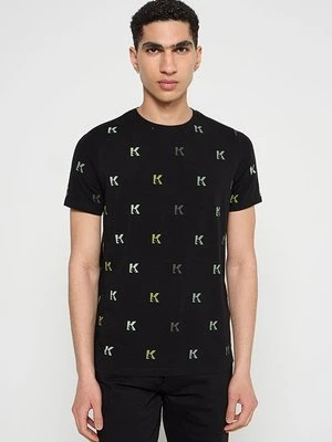 T-shirt z nadrukiem KARL LAGERFELD czarny