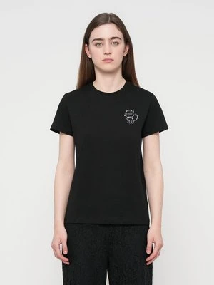 T-shirt z nadrukiem KARL LAGERFELD czarny