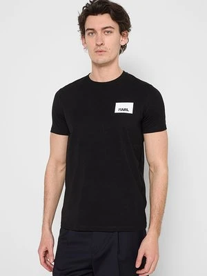 T-shirt z nadrukiem KARL LAGERFELD czarny