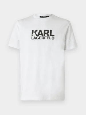 T-shirt z nadrukiem KARL LAGERFELD biały