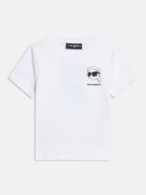 T-shirt z nadrukiem KARL LAGERFELD biały