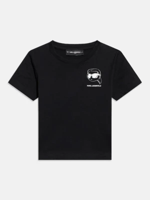 T-shirt z nadrukiem KARL LAGERFELD czarny
