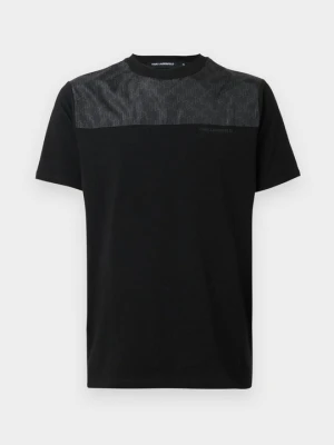 T-shirt z nadrukiem KARL LAGERFELD czarny