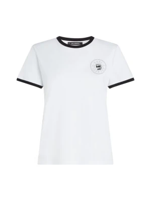 T-shirt z nadrukiem KARL LAGERFELD czarny