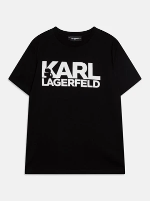 T-shirt z nadrukiem KARL LAGERFELD czarny
