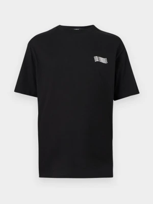 T-shirt z nadrukiem KARL LAGERFELD czarny