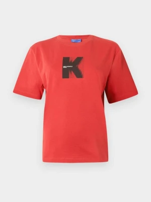 T-shirt z nadrukiem KARL LAGERFELD czerwony
