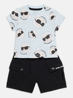 T-shirt z nadrukiem KARL LAGERFELD jasnoniebieski