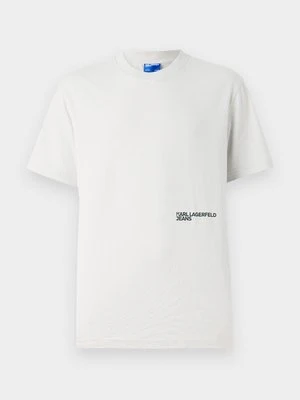Zdjęcie produktu T-shirt z nadrukiem KARL LAGERFELD mleczny