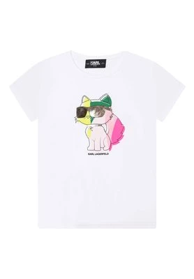 T-shirt z nadrukiem KARL LAGERFELD KIDS