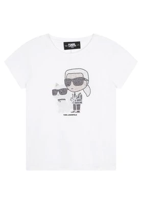 T-shirt z nadrukiem KARL LAGERFELD KIDS