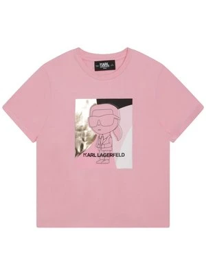T-shirt z nadrukiem KARL LAGERFELD KIDS