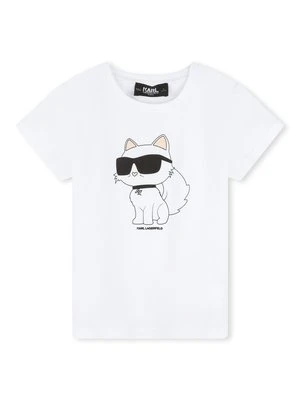 T-shirt z nadrukiem KARL LAGERFELD KIDS