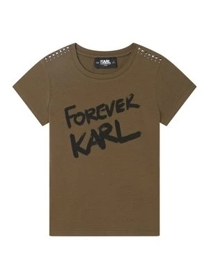 T-shirt z nadrukiem KARL LAGERFELD KIDS