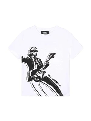 T-shirt z nadrukiem KARL LAGERFELD KIDS