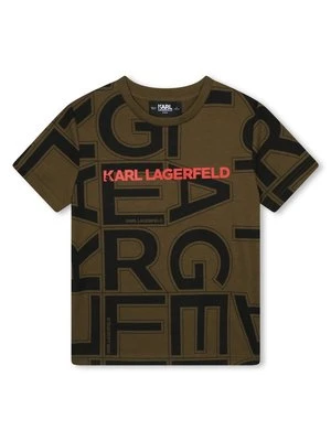 T-shirt z nadrukiem KARL LAGERFELD KIDS