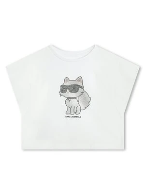 T-shirt z nadrukiem KARL LAGERFELD KIDS