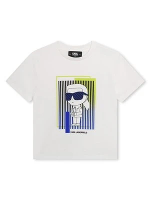 T-shirt z nadrukiem KARL LAGERFELD KIDS