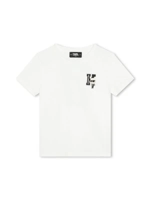 T-shirt z nadrukiem KARL LAGERFELD KIDS