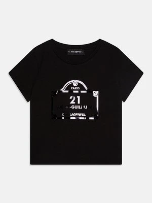 T-shirt z nadrukiem KARL LAGERFELD KIDS