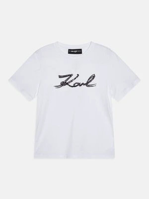 T-shirt z nadrukiem KARL LAGERFELD KIDS