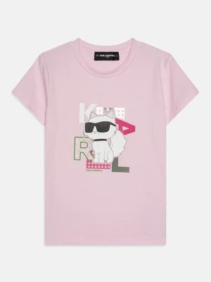 T-shirt z nadrukiem KARL LAGERFELD KIDS