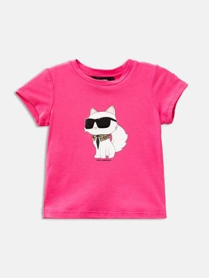 T-shirt z nadrukiem KARL LAGERFELD KIDS
