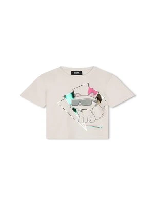 T-shirt z nadrukiem KARL LAGERFELD KIDS