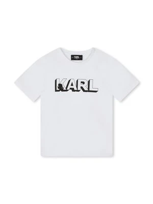 T-shirt z nadrukiem KARL LAGERFELD KIDS