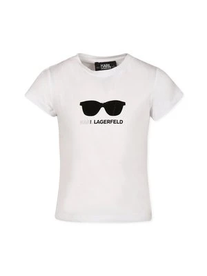 T-shirt z nadrukiem KARL LAGERFELD KIDS