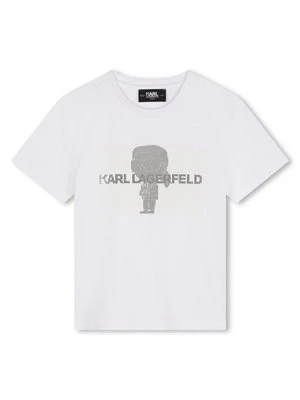 T-shirt z nadrukiem KARL LAGERFELD KIDS