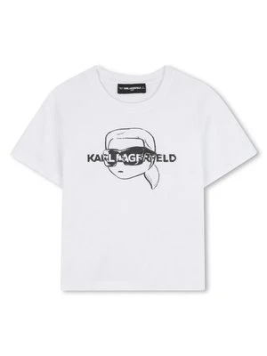 T-shirt z nadrukiem KARL LAGERFELD KIDS