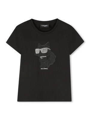 T-shirt z nadrukiem KARL LAGERFELD KIDS