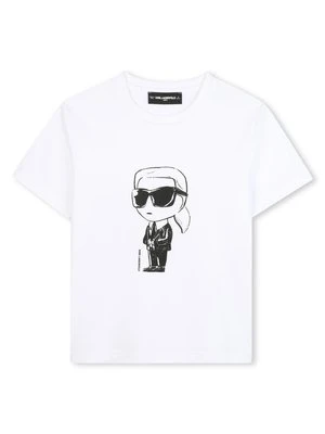 T-shirt z nadrukiem KARL LAGERFELD KIDS