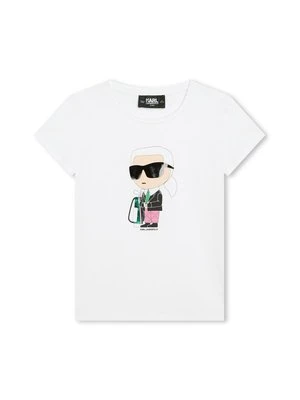T-shirt z nadrukiem KARL LAGERFELD KIDS