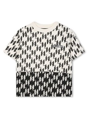 T-shirt z nadrukiem KARL LAGERFELD KIDS