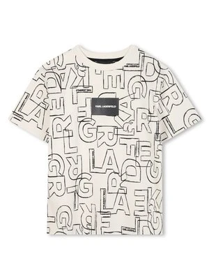 T-shirt z nadrukiem KARL LAGERFELD KIDS