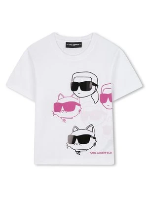 T-shirt z nadrukiem KARL LAGERFELD KIDS