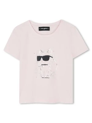T-shirt z nadrukiem KARL LAGERFELD KIDS