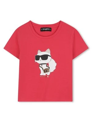 T-shirt z nadrukiem KARL LAGERFELD KIDS