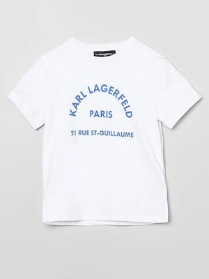 T-shirt z nadrukiem KARL LAGERFELD KIDS
