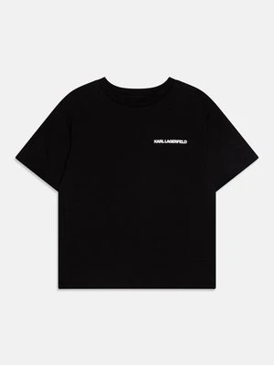 T-shirt z nadrukiem KARL LAGERFELD czarny