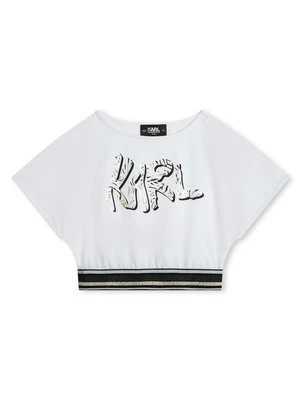 T-shirt z nadrukiem KARL LAGERFELD KIDS