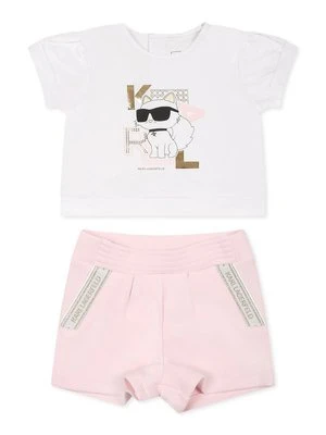 T-shirt z nadrukiem KARL LAGERFELD biały