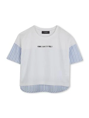 T-shirt z nadrukiem KARL LAGERFELD KIDS